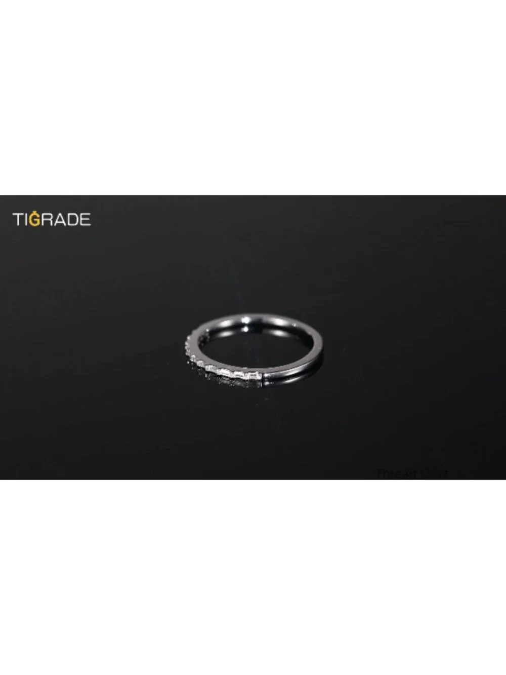 Half Eternity Ring, Baguette Cubic Zirconia Thin Stacking Ring, Minimalist CZ